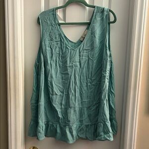 LOFT Aqua Sleeveless Tank Top